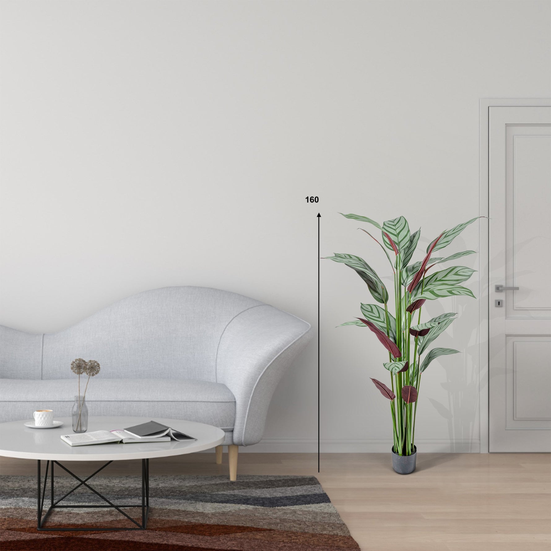 Calathea Makoyana | Korbmarante Kunstpflanze ( Pflanze )- KM 231 265 CY